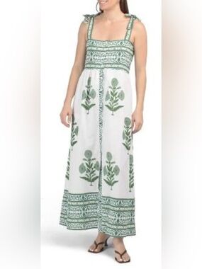 NWT Bindu Block Print Maxi Dress